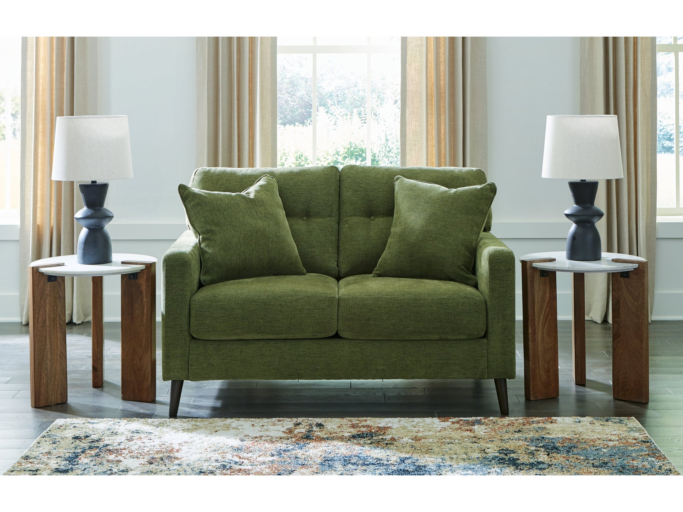 Bixler Olive Loveseat