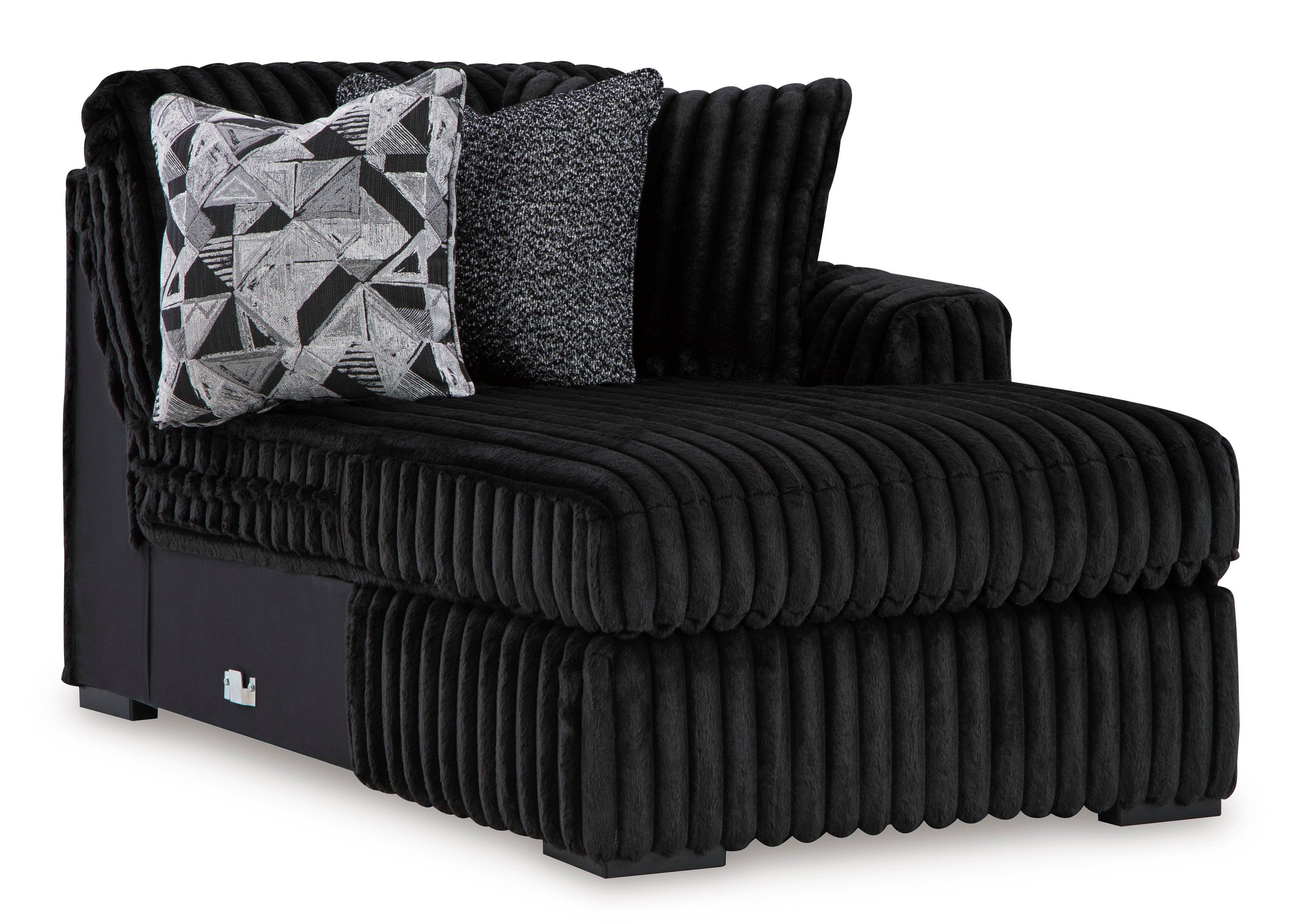 Midnight-Madness Onyx Corduroy Modular Sectional Units - Create your own Style