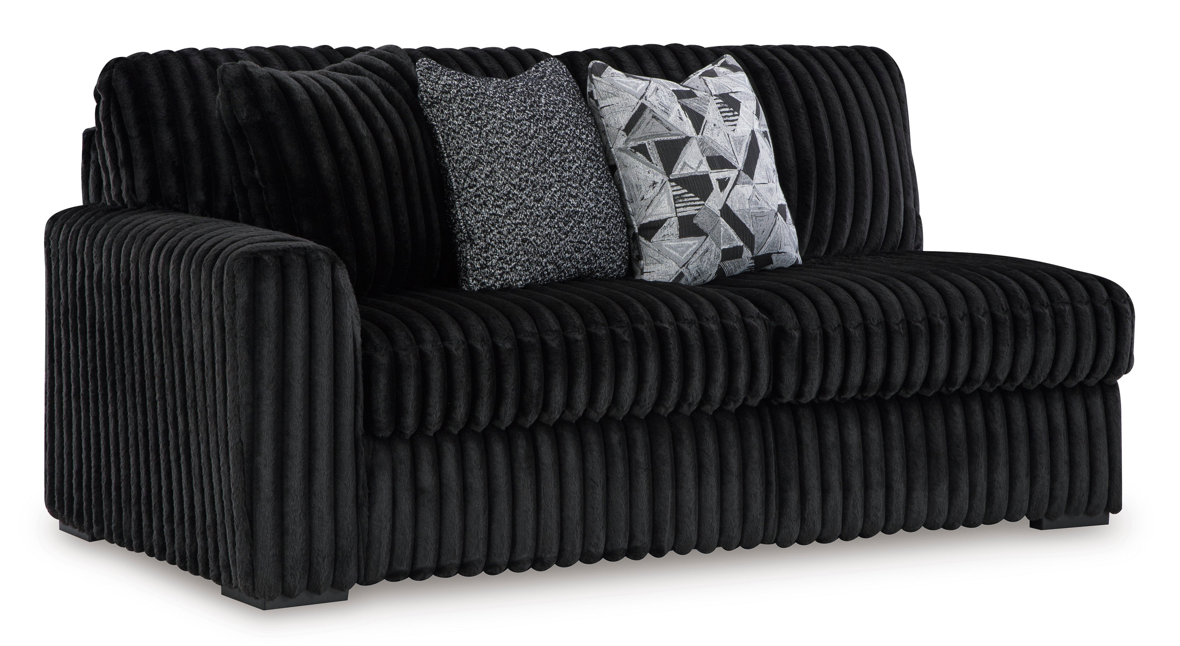 Midnight-Madness Onyx Corduroy Modular Sectional Units - Create your own Style